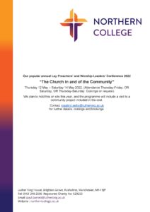 Northern College Lay Preachers' and Worship Leaders' Conference 2022