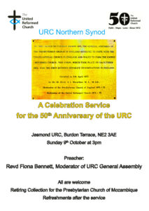 A Celebration Service for the 50th Anniversary of the URC
