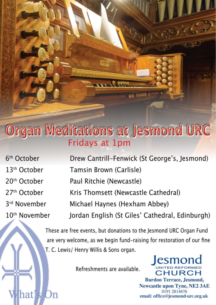 Organ Meditations at Jesmond URC