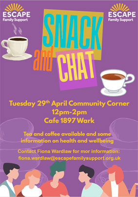 snack and chat poster